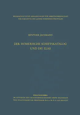 E-Book (pdf) Der homerische Schiffskatalog und die Ilias von Günther Jachmann