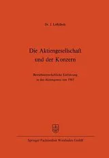 E-Book (pdf) Die Aktiengesellschaft und der Konzern von Josef Löffelholz