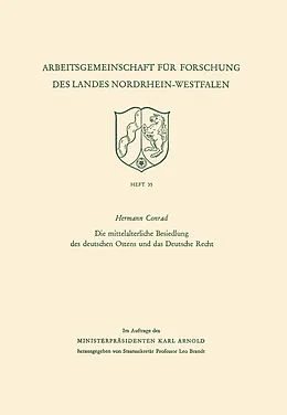 E-Book (pdf) Die mittelalterliche Besiedlung des deutschen Ostens und das Deutsche Recht von Hermann Conrad