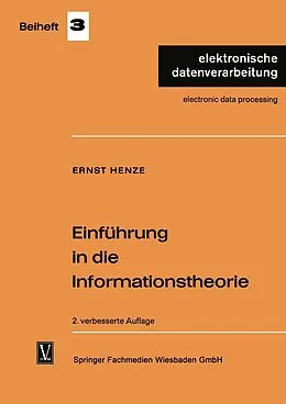 E-Book (pdf) Einführung in die Informationstheorie von Ernst Henze