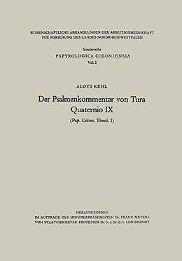 E-Book (pdf) Der Psalmenkommentar von Tura von Aloys Kehl