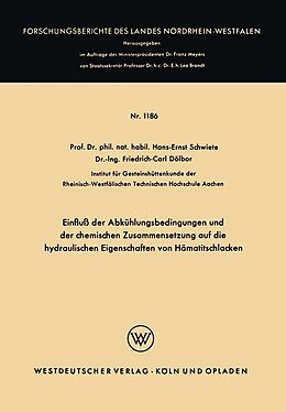 E-Book (pdf) Einfluß der Abkühlungsbedingungen und der chemischen Zusammensetzung auf die hydraulischen Eigenschaften von Hämatitschlacken von Hans-Ernst Schwiete