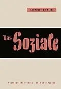 E-Book (pdf) Das Soziale im Leben und im Denken von Leopold von Wiese