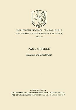 E-Book (pdf) Eigentum und Grundwasser von Paul Gieseke