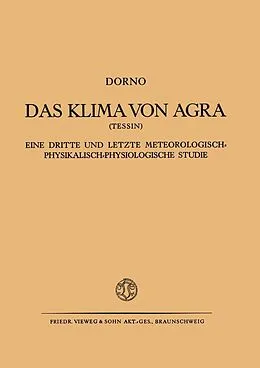 E-Book (pdf) Das Klima von Agra (Tessin) von Carl W. Dorno