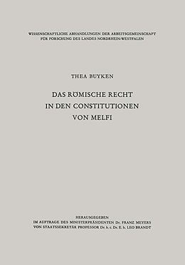 E-Book (pdf) Das römische Recht in den Constitutionen von Melfi von Thea von der Lieck-Buyken