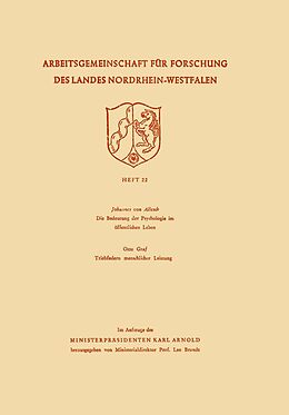 E-Book (pdf) Arbeitsgemeinschaft für Forschung des Landes Nordrhein-Westfalen von Gustav Johannes von Allesch