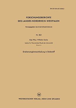E-Book (pdf) Drehstromglimmentladung in Stickstoff von Wilhelm Gerke