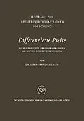 E-Book (pdf) Differenzierte Preise von Herbert Vormbaum
