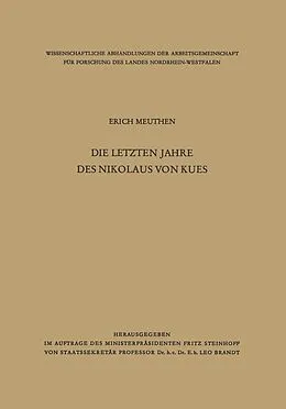 E-Book (pdf) Die letzten Jahre des Nikolaus von Kues von Erich Meuthen