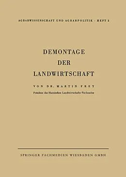 E-Book (pdf) Demontage der Landwirtschaft von Martin Frey