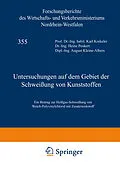 E-Book (pdf) Untersuchungen auf dem Gebiet der Schweißung von Kunststoffen von Karl Krekeler