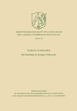 E-Book (pdf) Die Neutralität im heutigen Völkerrecht von Ulrich Scheuner