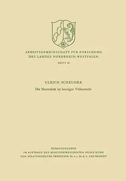E-Book (pdf) Die Neutralität im heutigen Völkerrecht von Ulrich Scheuner