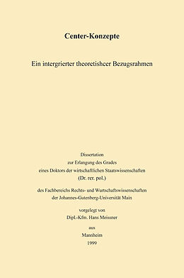 E-Book (pdf) Center-Konzepte von Hans Meissner