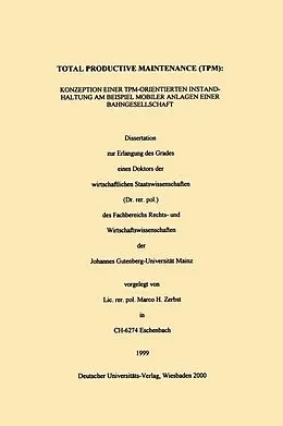 E-Book (pdf) Total Productive Maintenance von Marco Zerbst