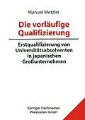 E-Book (pdf) Die vorläufige Qualifizierung von Manuel Metzler