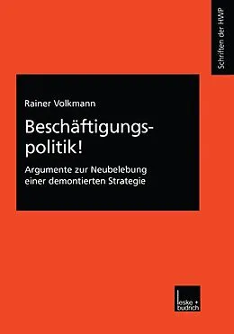 E-Book (pdf) Beschäftigungspolitik! von Rainer Volkmann