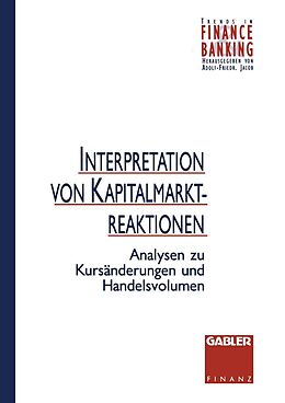 E-Book (pdf) Interpretation von Kapitalmarktreaktionen von 