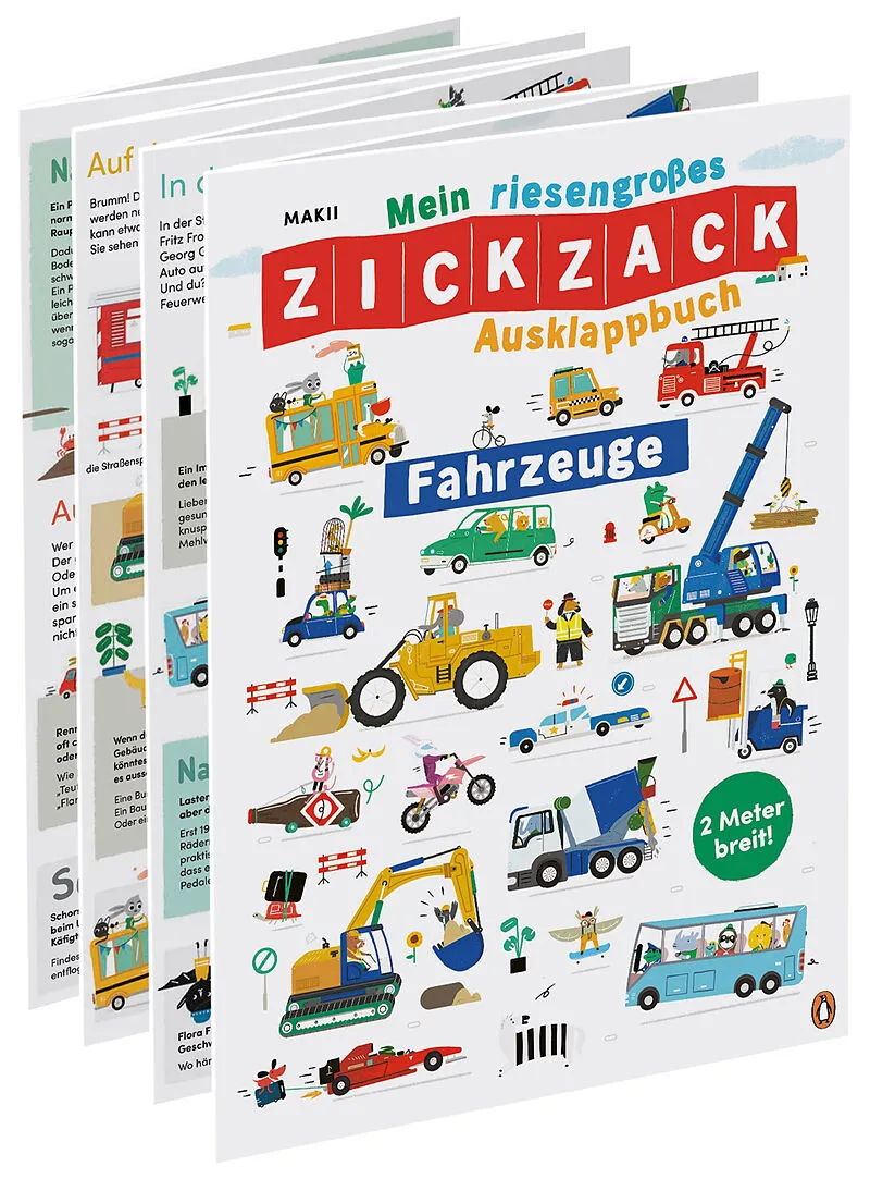 Mein riesengroßes ZICKZACK Ausklappbuch  Fahrzeuge
