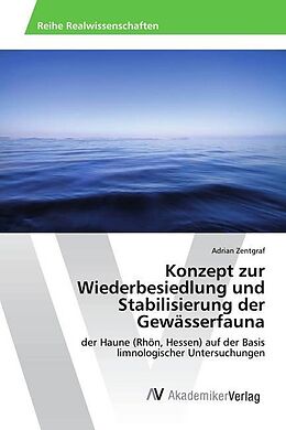 Kartonierter Einband Konzept zur Wiederbesiedlung und Stabilisierung der Gewässerfauna von Adrian Zentgraf