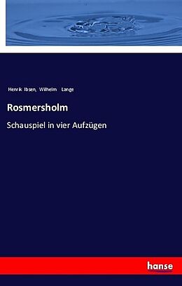 Kartonierter Einband Rosmersholm von Henrik Ibsen, Wilhelm Lange