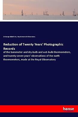 Couverture cartonnée Reduction of Twenty Years' Photographic Records de George Biddell Airy, Royal Greenwich Observatory