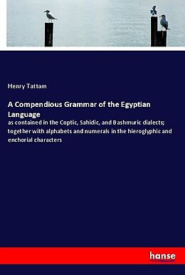 Couverture cartonnée A Compendious Grammar of the Egyptian Language de Henry Tattam