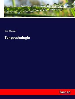 Kartonierter Einband Tonpsychologie von Carl Stumpf