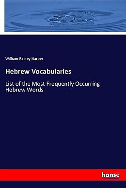 Couverture cartonnée Hebrew Vocabularies de William Rainey Harper