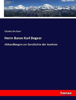 Kartonierter Einband Herrn Baron Karl Degeer von Charles De Geer