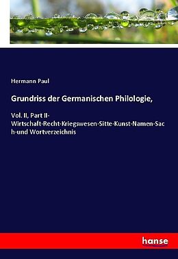 Kartonierter Einband Grundriss der Germanischen Philologie von Hermann Paul