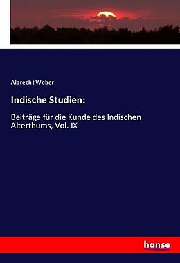Kartonierter Einband Indische Studien von Albrecht Weber