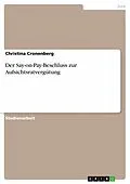 E-Book (pdf) Der Say-on-Pay-Beschluss zur Aufsichtsratvergütung von Christina Cronenberg