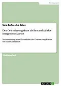 E-Book (pdf) Der Orientierungskurs als Bestandteil des Integrationskurses von Sara Zschiesche-Calvo