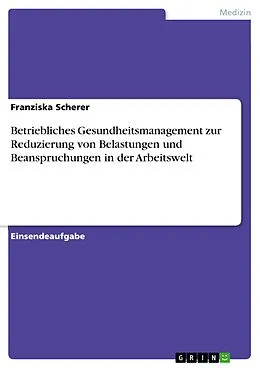 E-Book (pdf) Betriebliches Gesundheitsmanagement zur Reduzierung von Belastungen und Beanspruchungen in der Arbeitswelt von Franziska Scherer