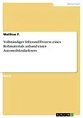 E-Book (pdf) Vollständiger Inbound-Prozess eines Rohmaterials anhand eines Automobilzulieferers von Matthias P.