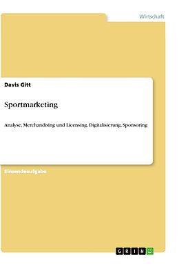 Kartonierter Einband Sportmarketing von Davis Gitt