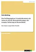 E-Book (pdf) Das bedingungslose Grundeinkommen als Antwort auf die Herausforderungen der sozialen Sicherung in Deutschland von Felix Brütting