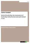 E-Book (pdf) Judicial Leadership. An examination of leadership within the International Criminal Court von Andrew Campbell