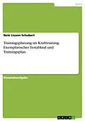 E-Book (pdf) Trainingsplanung im Krafttraining. Exemplarischer Testablauf und Trainingsplan von Nele Lisann Schubert