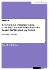 E-Book (pdf) Kernfusion zur Energiegewinnung. Grundlagen und Forschungsprojekte im Bereich der Wirtschaft und Technik von Anonym