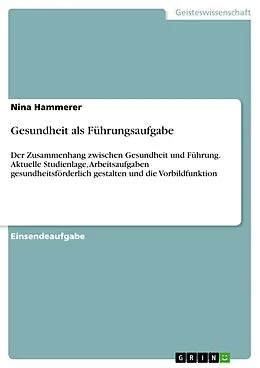 E-Book (pdf) Gesundheit als Führungsaufgabe von Nina Hammerer