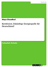 E-Book (pdf) Kernfusion. Zukünftige Energiequelle für Deutschland? von Maya Chaudhuri