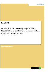 Kartonierter Einband Gestaltung von Working Capital und Liquidität. Der Einfluss des Einkaufs auf das Unternehmensergebnis von Tanja Pöltl