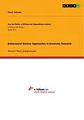 E-Book (pdf) Behavioural Science Approaches in Economic Research von Simon Valentin