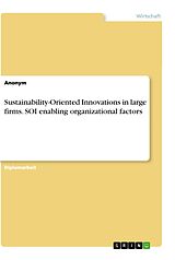 Kartonierter Einband Sustainability-Oriented Innovations in large firms. SOI enabling organizational factors von Anonym
