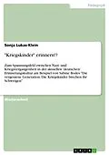 E-Book (pdf) "Kriegskinder" erinnern!? von Sonja Lukas-Klein