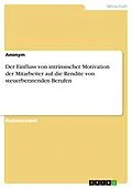 E-Book (pdf) Der Einfluss von intrinsischer Motivation der Mitarbeiter auf die Rendite von steuerberatenden Berufen von Anonym