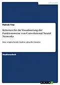 E-Book (pdf) Kriterien für die Visualisierung der Funktionsweise von Convolutional Neural Networks von Patrick Tinz